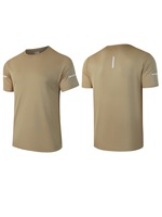 Camisetas Deportivas Personalizadas Unisex Ligeras de Poliéster con Tira Reflectante de Secado Rápido y Malla de Poliéster para Correr