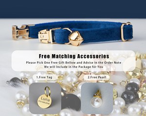 Royalblue Veet cá nhân mèo cổ áo BOW TIE Dẫn Bộ, tùy chỉnh khắc Kitten Puppy Tên tag & số điện thoại, Con Chó Nhỏ nam cậu bé - Product Image 4