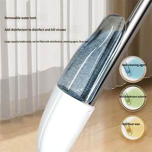 Vendas Quentes Mop Microfibra Ecológico Recarregável para Limpeza de Piso Antibacteriana com Spray Duplo Seco e Úmido - Product Image 6