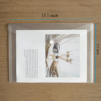 Pochette transparente en plastique PP personnalisée format A4 A5 enveloppe de dossier avec fermeture à bouton-pression