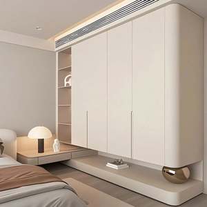 Armario de Dormitorio de Diseño Moderno Personalizado, Plano, de Alta Gama, Funcional, con Acabado Mate Lacado, MDF y Madera Contrachapada - Product Image 4