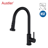 trou tasse rondelle mat noir en acier inoxydable retirer pulvérisateur évier robinet de cuisine avec verre rinceur