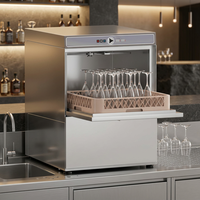 Lavavajillas Comercial para Cocina y Bar, Totalmente Automático, de Acero Inoxidable, con Encimera de Vidrio, Equipo para Restaurantes, Esterilización LACAT