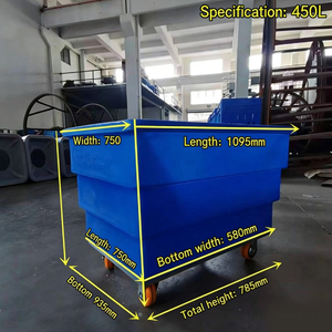 Conteneur à <span class=keywords><strong>linge</strong></span> en plastique PE recyclable de 450 L, robuste, avec roues, pour la gestion du <span class=keywords><strong>linge</strong></span> dans les hôtels et les hôpitaux - Product Image 5