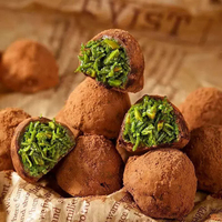 Vente en gros Truffe Chocolat Dubaï Goût sucré Remplissage chocolat au lait Pâte de pistache Chocolat truffe