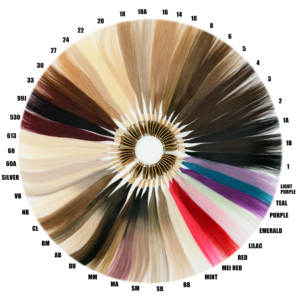 गर्म बेच 100 मानव रेमी बाल सैलून बालों का रंग टैग अंगूठी बाल विस्तार रंग चार्ट - Product Image 3