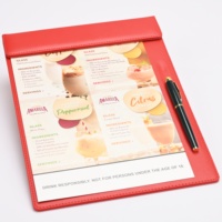 Porte-documents en cuir PU avec rabat, format A5/A4, pour menu, restaurant, bureau, organiseur professionnel, disponible en stock ou sur mesure