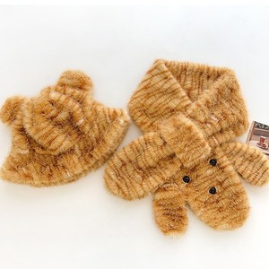 Chapeau de pêcheur moelleux à oreilles d'ours mignon, <span class=keywords><strong>gants</strong></span> chauds, écharpe de dessin animé, cache-cou d'hiver, 100% acrylique, style image - Product Image 3