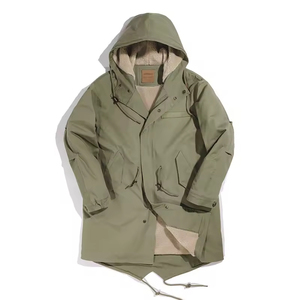 Vintage M51Tactical Balık Kuyruğu <span class=keywords><strong>Parka</strong></span> Erkekler için Kış Sıcak Kapşonlu Orta Uzunlukta Pamuklu İş Kıyafeti Ceket Kaban - Product Image 1