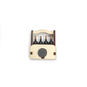 2020 encantadora 3D de pegatinas Mini botella de vino Rack Prop barato magnético imanes de nevera - Product Image 2