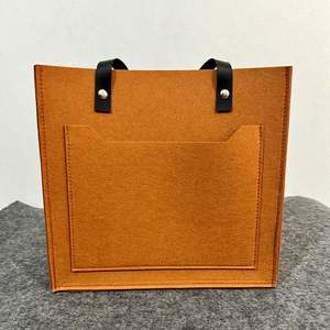 Sac fourre-tout pour femme avec logo personnalisé, dessin animé, grand sac de shopping large, imprimé, sac fourre-tout en feutre uni avec logo - Product Image 2