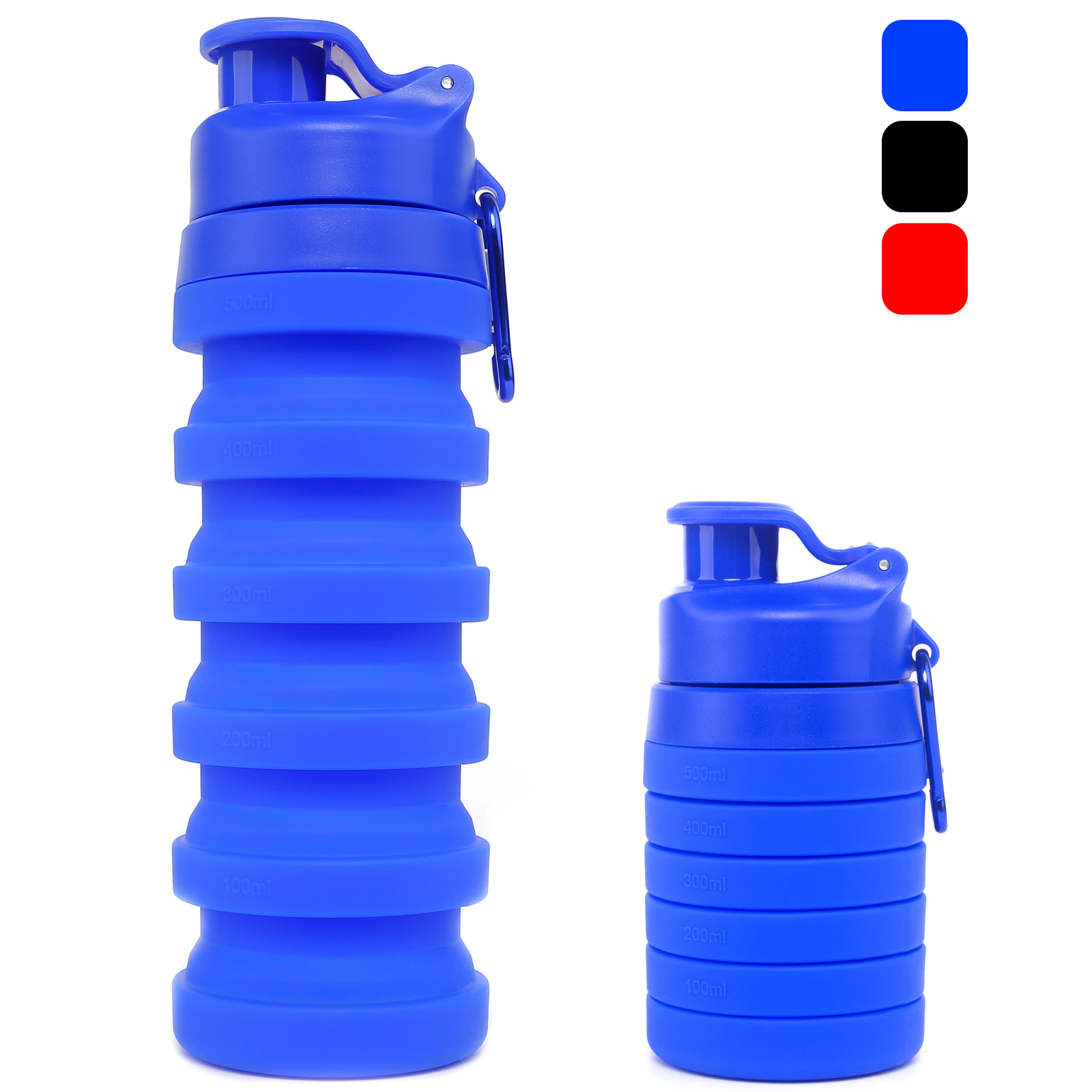 Индивидуальная заводская цена, не содержит Бисфенол А, расширяемая Складная Дорожная Спортивная бутылка для воды, силиконовая складная бутылка для воды