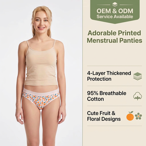 Culottes menstruelles jetables en coton pour adolescentes, 4 couches, anti-fuites, taille moyenne, Pantis Menstruales - Product Image 1