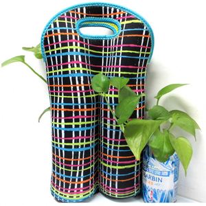Wine Carrier Tote Bag Two <b>Bottle</b> Insulated Neoprene Wine/Water <b>Bottle</b> Holder for Travel with Secure Carry Handle - Product Image 3