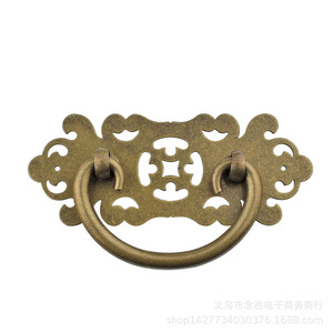 New Chinese Style Brass Drawer Handle 10x4cm Antique <b>Copper</b> Finish Furniture Pull Novelty Shape Durable - Product Image 5