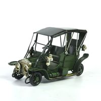 Regalos Creativos, Adornos de Metal Hechos a Mano, Modelo de Coche Retro de Hierro, Mini Escultura de Coche Clásico Coleccionable para Decoración del Hogar, Oficina o Bar