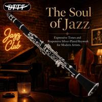 High Quality Silver Bb Clarinet B-Flat Woodwind Musical Instrument Wholesale Custom Logo for Student Beginner & Band