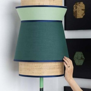 Hand-Woven <b>Floor</b> <b>Lamp</b> In Lush Bamboo <b>Green</b> Adjustable Height Led Light Source For Study Living Room Bedroom - Product Image 2
