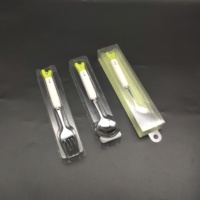 Boîte pliante transparente personnalisée en plastique PET PVC pour emballage sous blister de vaisselle et ustensiles de cuisine avec impression en relief