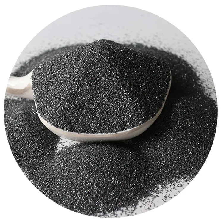 Polvere di carburo di silicio nero graniglia 98.5% sic polvere di carborundum di elevata purezza per abrasivi e refrattari