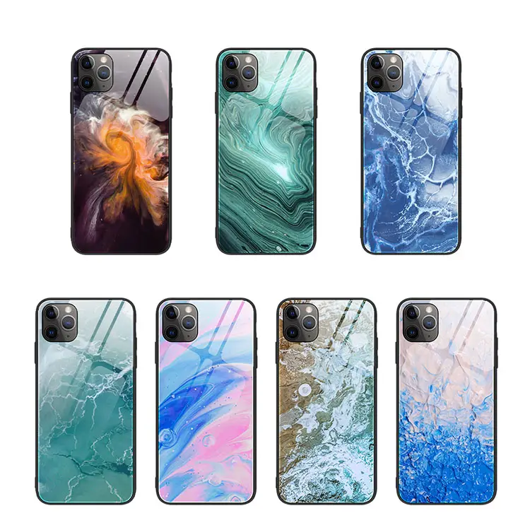 Marbling Tempered Glass Case Cover Phone Cases For IPhone 12 12 Pro 12Pro Max IPhone 14 14 Pro Max