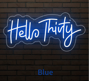 Insegna al Neon LED Decorativa Creativa "Hello Thirty" (1 Pezzo) - Product Image 4