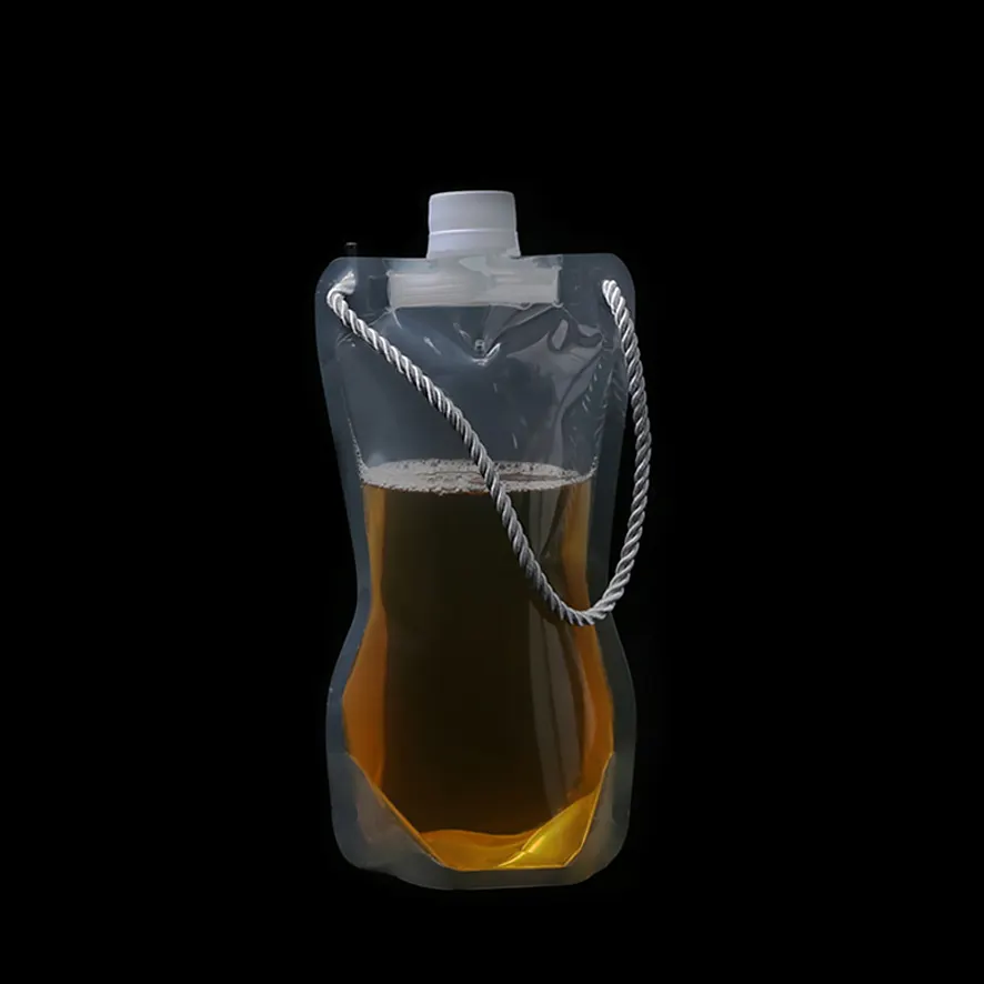 4L 5L accetta il sacchetto per beccuccio dell'acqua trasparente personalizzato per uso esterno sacchetto per bevande in plastica flessibile per bere Gas