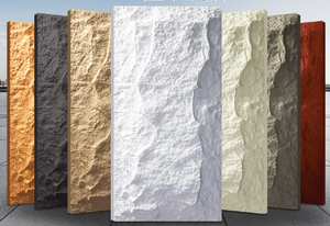 แผ่นผนังตกแต่งลายหิน PU <span class=keywords><strong>ราคา</strong></span>โรงงาน แบบ 3 มิติ รูปทรงเห็ด สำหรับตกแต่งผนังภายนอกและภายใน - Product Image 2