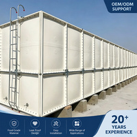 Réservoir d'eau d'urgence en PRV/FRP, panneau modulaire mobile en fibre de verre 50 100 500m³ pour le secours en cas de catastrophe et l'approvisionnement en eau dans les zones isolées