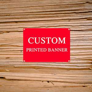 Bannières personnalisées en polyester écologique 16x32 pouces/40x80cm, enseignes personnalisées pour fêtes d'anniversaire en extérieur/intérieur, Bagetu - Product Image 1