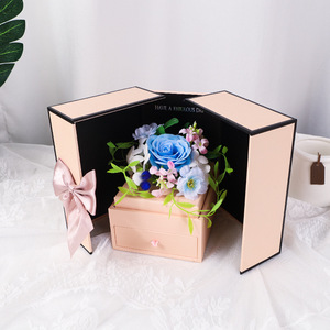 Caja de Regalo de <span class=keywords><strong>Perfume</strong></span> con Collar, Flor Eterna, Caja de Regalo de Doble Apertura, Regalo de San Valentín 2026 - Product Image 2