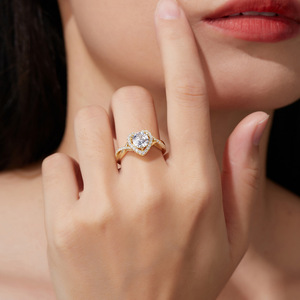 แหวนมอสซาไนต์เงินแท้ S925 รุ่น Heart Halo ปี 2026 ของขวัญขอแต่งงานสุดหรู แหวนนิ้วอเนกประสงค์ ดีไซน์สวยงามสำหรับผู้หญิง - Product Image 4