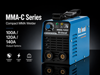 Machine à souder MMA à moteur DC Rowal Mini Inverter 120A-200A 220V Neuve
