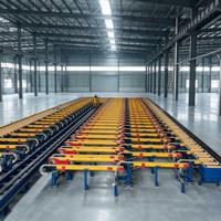 Table de refroidissement pour extrusion d'aluminium 1250T, 50KW 380V, avec table de dévidage PLC et ligne de convoyage avec tireur pour le marché africain