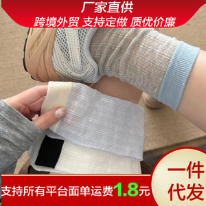 Mesh Color Blocked Slouch <b>Socks</b> Women Breathable Mid Calf <b>Socks</b> Spring Summer Thin Hollow Out Gray Blue White <b>Black</b> Pink Brown - Product Image 5