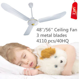 Ventilateur de plafond industriel AC 48'' 56'' avec 3 pales courbes pour hôtel et salon, idéal pour le Sénégal et l'Arabie Saoudite (Mats, ITCs, etc.) - Product Image 6