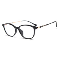 6039 Nuevas gafas de miopía con montura TR90 anti-luz azul en forma de ojo de gato para mujer, a la moda, sencillas, únicas, lisas, con lentes graduadas AC