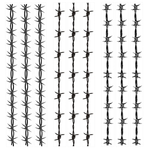 Set di 9 Tatuaggi Temporanei a Filo Spinato, Varietà di Disegni per Uomini e Donne - Impermeabili per Concerti e Halloween - Product Image 1