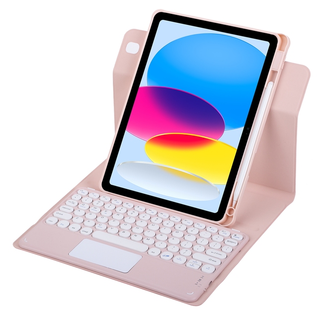 Multi-angel Rotating Stand Cover Detachable Wireless Keyboard Case With Pencil Holder for iPad 10th Gen. 10.9" 2022