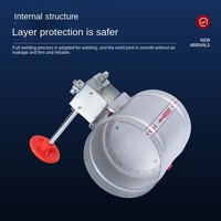 Régulateur de ventilation pour conduit CVC, réglable, en tôle d'acier galvanisé, avec poignée à vis, 100 mm, pour volume d'air circulaire, économie d'énergie