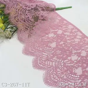 2023 Mais Novo 3m Purple Eyelash Lace Tecido Casamento Noiva Vestido De Noite Francês Chantilly Lace Fabric