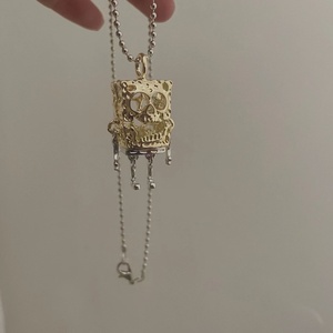 Collier pendentif tête de Bob l'éponge ajouré créatif pour femmes et hommes, bijoux personnalisables, accessoire de fête - Product Image 4