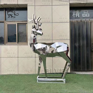 Escultura de Ciervo de Acero Inoxidable de Tamaño Real, Diseño Moderno, Decoración de Jardín BLVE - Product Image 6