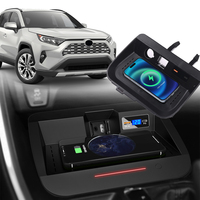Chargeur sans fil 15W à charge rapide, matériau ignifuge pour Toyota RAV4 LHD 2019-2024, accessoires de console centrale