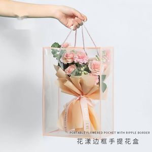 Papel Glassine Impermeable de 80g/m², Bolsa Portátil para Flores con Borde para Envolver Ramos de Floristería, Impresión a Cuatro Colores - Product Image 3