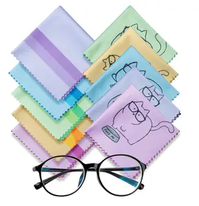 Custom Logo Microfiber Cleaning Cloth Glasses Sunglasses Cloth Bezel Spectacle Lens Cleaning Cloth Material