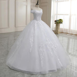 Nouvelle arrivée 2023, magnifiques robes <span class=keywords><strong>de</strong></span> mariée à épaules dénudées, blanches, élégantes, taille plus, longueur au sol, robe <span class=keywords><strong>de</strong></span> mariée européenne - Product Image 4