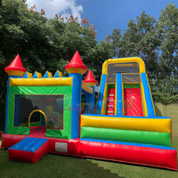Château gonflable commercial de grande taille pour fêtes en plein air, combo de saut et glissade, Castillo Inflable