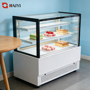 Vitrine réfrigérée pour gâteaux avec refroidissement par air, en acier inoxydable, étagères réglables - Product Image 2