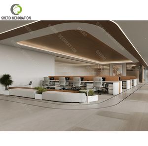 Muebles de Oficina Modernos, Escritorio Ejecutivo de Madera Personalizado, Escritorio de Trabajo en Oferta, Muebles de Oficina para Salas de Exhibición de Empresas - Product Image 4